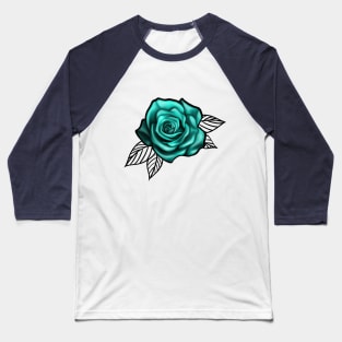 Turquoise rose Art Print Baseball T-Shirt